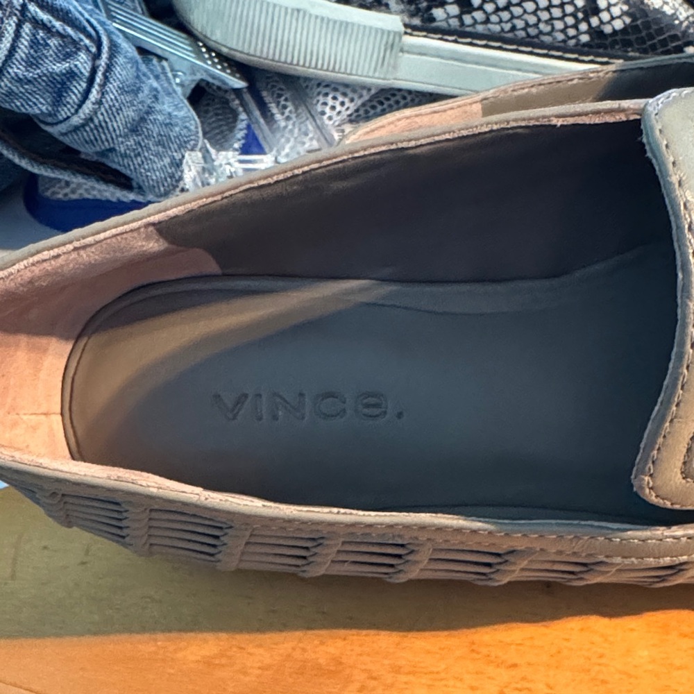 Vince Women's Gray Woven Loafers